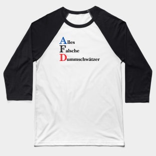 Anti AFD Gegen rechts Baseball T-Shirt